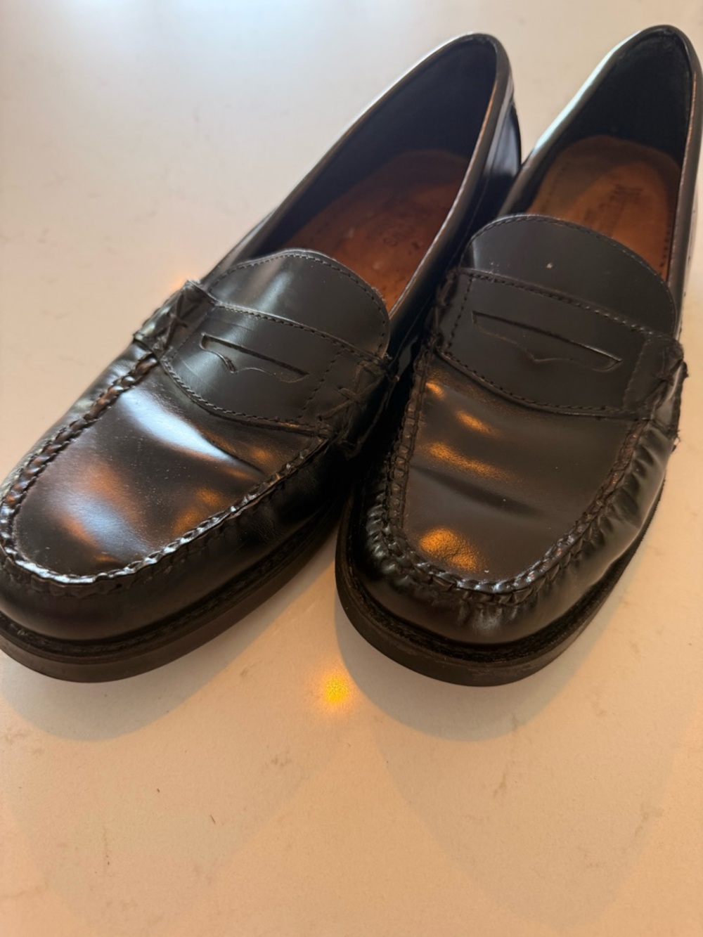 G.H. Bass & Co. Black Leather Penny Loafers -Vintage Katherine II